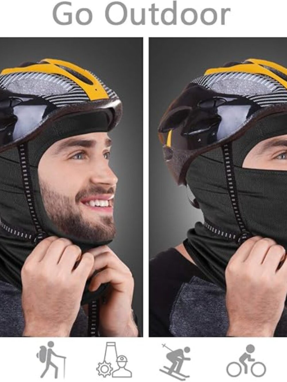 Achiou Ski Mask for Men and Women, Lightweight UV Balaclava Face Cover - Picture 4 of 7
